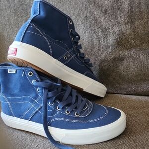 VANS Gilbert Crockett High Deacon Men's Blue Canvas Skate Shoes NWOT👟